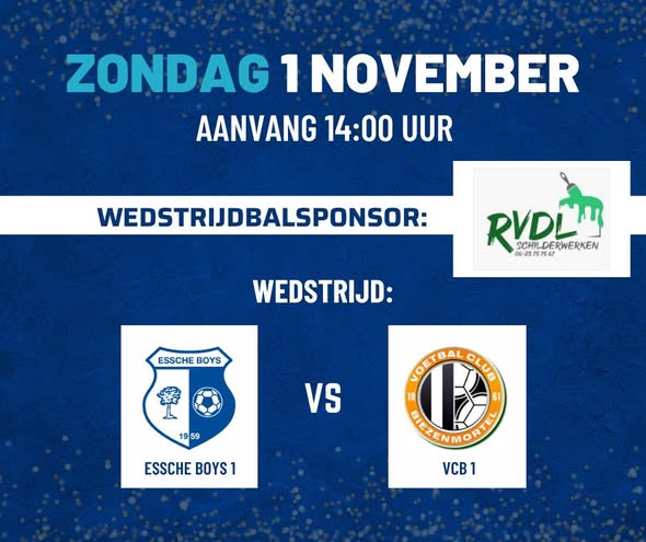 🔵⚪ Wedstrijdbalsponsor van deze week: RVDL Schilderwerken 🔵⚪